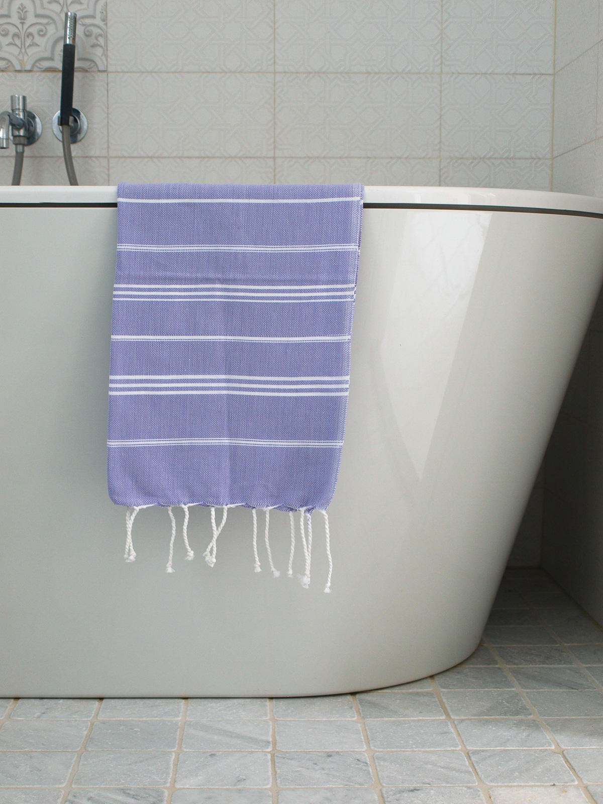 hammam towel lilac/white